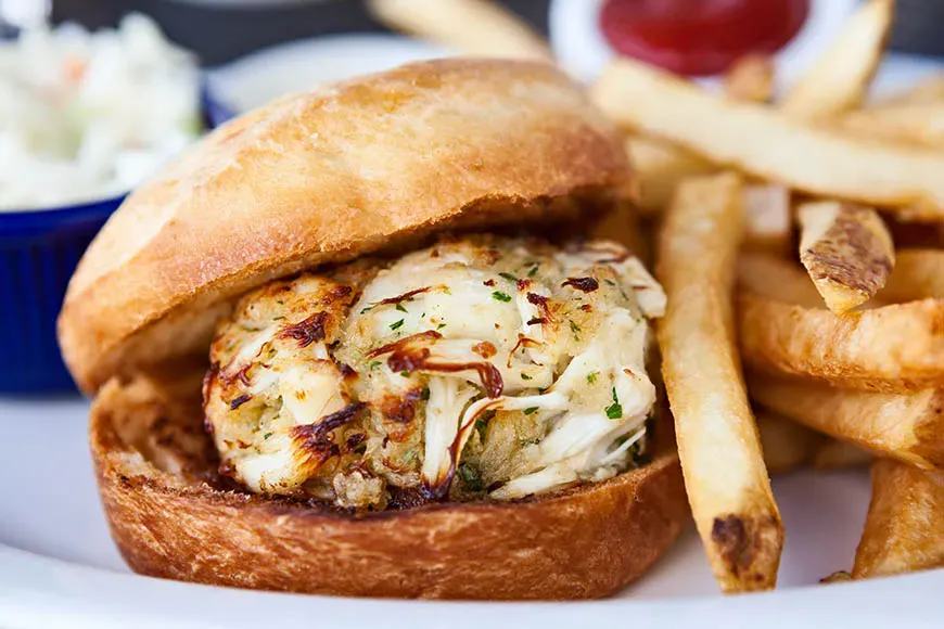 crab cake sandwich.
